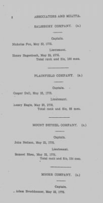 Thumbnail for Volume VIII > Muster Rolls Relating to the Associators and Militia of the County of Northampton.