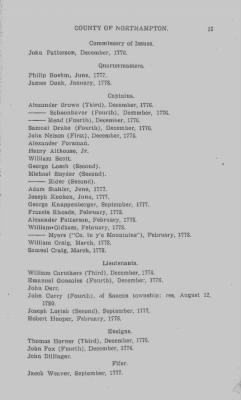 Volume VIII > Muster Rolls Relating to the Associators and Militia of the County of Northampton.