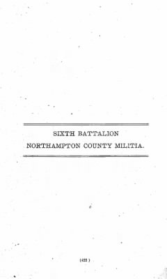 Thumbnail for Volume VIII > Sixth Battalion Northampton County Militia.