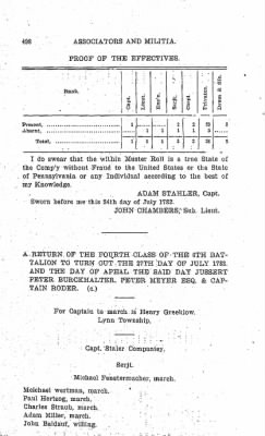 Volume VIII > Sixth Battalion Northampton County Militia.