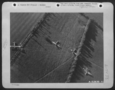 General > This picture back from Northern France shows gliders of the 9th AF initial assault for the liberation of Europe.