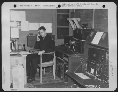 Thumbnail for General > Communications Set-Up Of The 410Th Bomb Group At A 9Th Air Force Base In France.  7 March 1945.