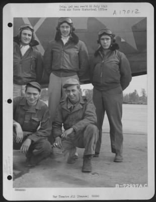 General > Lt. Squire And Crew Of The 410Th Bomb Group Pose Beside The Douglas A-20 Havoc At A 9Th Air Force Base In France.  25 April 1945.