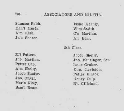 Volume VII > Seventh Battalion Lancaster County Militia.