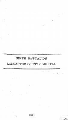 Thumbnail for Volume VII > Ninth Battalion Lancaster County Militia.