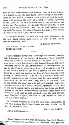 Volume VII > Battalions Not Stated. Lancaster County Militia.