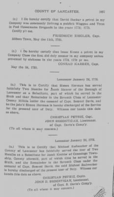 Volume VII > Battalions Not Stated. Lancaster County Militia.