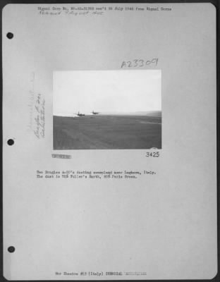 Consolidated > Two Douglas A-20S Dusting Swampland Near Leghorn, Italy.  The Dust Is 75% Fuller'S Earth, 25% Paris Green.