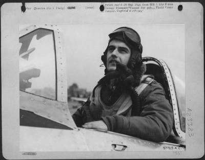 Thumbnail for Consolidated > Lt. Raymundo Da Costa Canario Of Rio De Janeiro, Brazil, A Pilot With The 1St Brazilian Fighter Squadron, Warms Up His Republic P-47 Thunderbolt Before Taking Off To Blast The Retreating Germans In The Po Valley.  The Brazilian Squadron Is A Unit Of The I