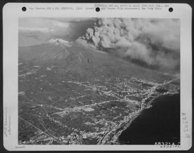 Thumbnail for Consolidated > Aerial View Of The Eruption Of Mt. Vesuvius On 23 March 1944.  Italy.