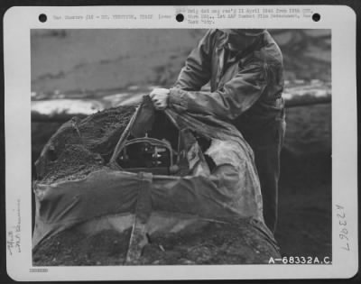 Thumbnail for Consolidated > These Holes In The Fuselage And Gunners' Compartment Of The North American B-25 Of The 340Th Bomb Group Were Caused By Falling Rocks During The Eruption Of Mt. Vesuvius On 23 March 1944.  Italy.