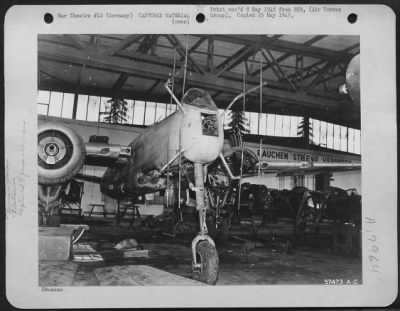 Thumbnail for Consolidated > German Heinkel He 219 Night Fighter Equipped With Radar Antennae On Nose.  Ship Was Captured Intact At Bindbach, Near Bayreuth, On Field Taken By 11Th Armored Division Of Us 3Rd Army.