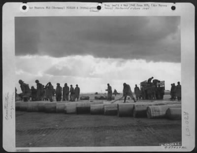 Thumbnail for Consolidated > Aviation Engineers Laying Steel Planks On A Captured German Base.