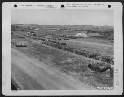 Thumbnail for Consolidated > Gasoline Storage Area At An Airfield Somewhere In Germany.  20 April 1945.