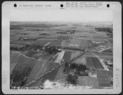 Thumbnail for Consolidated > Glider Reclamation -- Two Weeks Time Was All That The 82Nd Service Group, 9Th Troop Carrier Command Engineers Required To Place 60% Of The 1300 Gliders In Flyable Condition After The Rees-Wesel Airborne Invasion.  Aerial View Shows Some Of The Reclaimed G