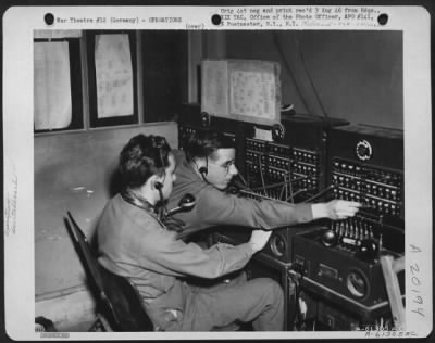 Consolidated > The Switchboard Van For Advanced Hq Of Xix Tactical Air Command And Two Of The Operators.