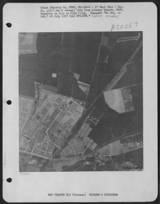 Thumbnail for Consolidated > Aerial View Of German Prison Of War Camp Stalag Luft Iii, At Sagen, Germany.  Thousands Of Us Af Prisoners Of War Were Imprisoned Here.  In Addition, The Camp Held British And Other Allied Air Force Personnel Who Were Captured During The Air Offensive Aga