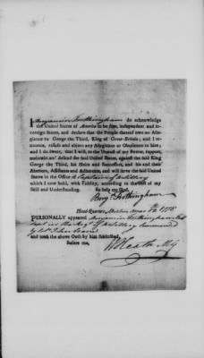 Thumbnail for Oaths of Allegiance, 1776-89 > July, 13 1776 - Mar14, 1778 (Vol 1)