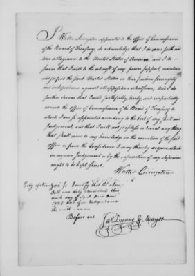 Thumbnail for Oaths of Allegiance, 1776-89 > May 21, 1778 - Jan 19, 1789 (Vol 3)