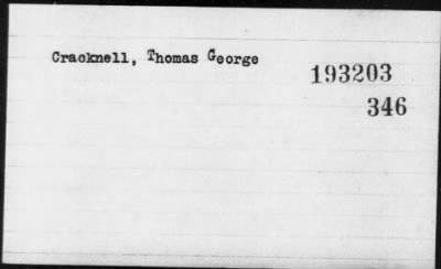 Thumbnail for Cracknell > Cracknell, Thomas George