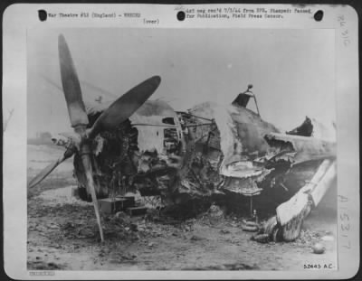 Thumbnail for Consolidated > 1st Lt. Allan Guest, Eskimo Thunderbolt pilot from Seward, Alaska, brought his flaming Thunderbolt back when it caught on fire over the field. The Eskimo fighter-bomber pilot was imprisoned for 15 minutes in the cockpit of his plane after it ground