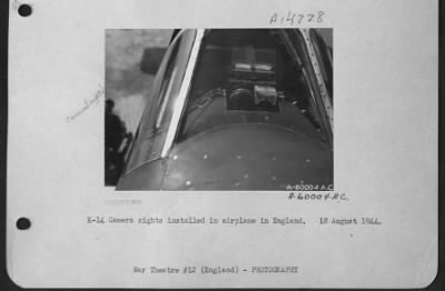 Thumbnail for Consolidated > K-14 Camera Sights Installed In Airplane In England.  18 August 1944.