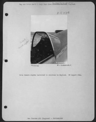 Thumbnail for Consolidated > K-14 Camera Sights Installed In Airplane In England.  18 August 1944.