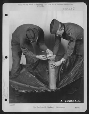 Thumbnail for Consolidated > Men Assemble An M-26 Parachute Flare At A 379Th Bomb Group Base In England.  18 December 1943.