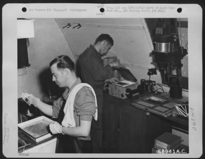 Thumbnail for Consolidated > Contact Print And Enlarging Room In The Photo Lab Of The 353Rd Fighter Group In England.