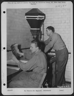 Thumbnail for Consolidated > Men Make Enlargements In The Photo Lab Of The 386Th Bomb Group In Great Dunmow, Essex, England.  7 May 1944.