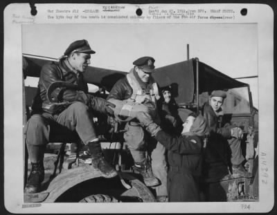 Thumbnail for Consolidated > The 13Th Day Of The Month Is Considered Unlucky By Fliers Of The 8Th Air Force In England, But These Participants In A Successful Raid Over Northwestern Germany On The 13Th Tell Red Cross Worker, Miss Rossanne Coyle Of 1412 East Aloha, Seattle, Wash., Tha