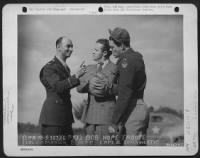 Thumbnail for Bob Hope And Capt. Billy B. Southworth Listen As Colonel C.A. Marion Gives Them A Few Tips On The 'American Game' - Baseball.  303Rd Bomb Group, England.  6 July 1943. - Page 1