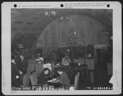 Consolidated > Officers Of The 381St Bomb Group Relax In The Lounge Of Their Club.  England, 23 December 1944.