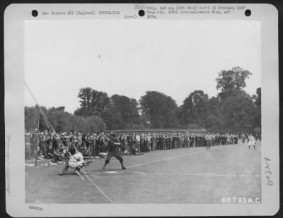 Thumbnail for Consolidated > The First American Baseball Game At Eton College, Buckingham County, England, 14 July 1944.