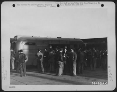 Thumbnail for Consolidated > Red Cross Clubmobile Workers Serve Coffee And Doughnuts To Men Near The Control Tower At The 91St Bomb Group Base In Bassingbourne, England.  4 November 1943.