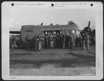 Consolidated > The Arrival Of An American Red Cross Clubmobile Breaks The Monotony Of Daily Routine Of The 390Th Bomb Group Personnel At Their 8Th Air Force Base In England.  13 November 1944.