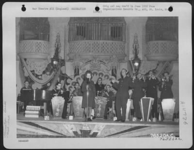 Thumbnail for Consolidated > The Orchestra 'Swings It' At A Dance Given For The 2Nd Base Air Depot, Lancashire, England, 10 September 1943.