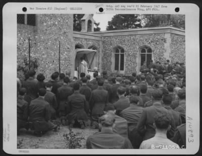 Thumbnail for Consolidated > Outdoor Religious Services Of The 379Th Bomb Group In England On 11 August 1944.