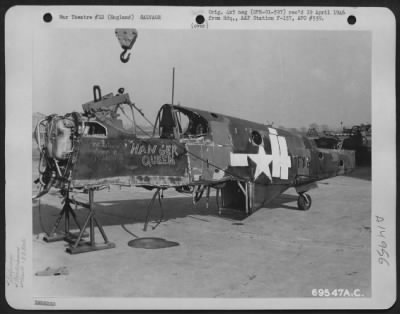 Thumbnail for Consolidated > This North American P-51 Mustang "Hangar Queen" Has Been Turned Over To A Salvage Crew Of The 353Rd Fighter Group Based In England.  4 September 1944.