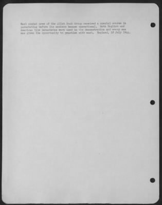 Thumbnail for Consolidated > Each Combat Crew Of The 401St Bomb Group Received A Special Course In Parachuting Before Its Members Became Operational.  Both English And American Type Parachutes Were Used In The Demonstration And Every Man Was Given The Opportunity To Practice With Eac