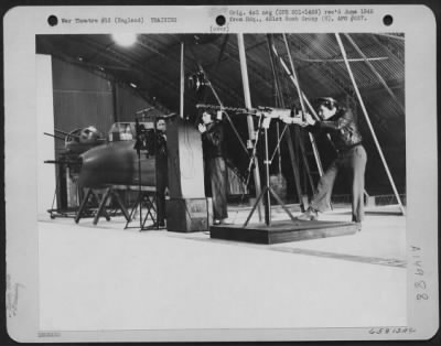 Thumbnail for Consolidated > Gunnery Instruction In The 401St Bomb Group Was Constant And Careful.  Here, Gunners Improve Their Skill In The Operation Of The 50 Cal. Machine Gun.  England, 4 May 1944.