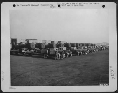 Thumbnail for Consolidated > Raf 6Th Motor Transport Company Convoy Of North American 'Harvard' Trainers Assembled At The Raf Base At Glasgow, Scotland For Transport To England.  11 November 1943.