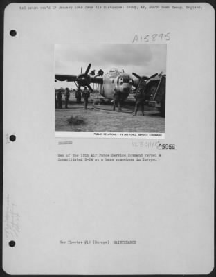 Thumbnail for General > Men Of The 15Th Air Force Serive Command Refuel A Consolidated B-24 At A Base Somewhere In Europe.