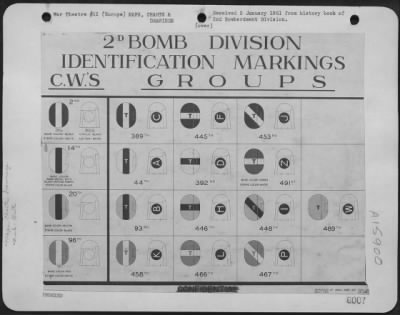 Thumbnail for General > Tail Markings Of The 2Nd Bomb Division.