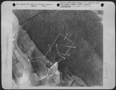 Consolidated > Bois De Crequey, France-before bombing by Flying ofrtresses and Liberators on 24 December 1943.