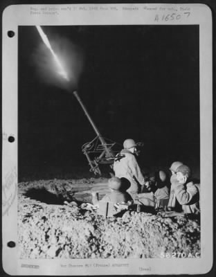 Thumbnail for General > An Air Defense Command crew of the U.S. 9th AF manning a 40 mm. Boofrs automatic ack-ack gun at an air base in France. Gunners of the command have shot down more than a thousand enemy planes since D-Day as part of their task of defending