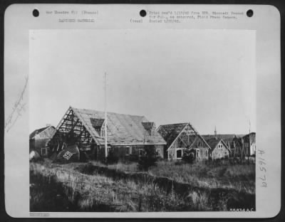 General > Although situated somewhere in France, the village shown here will not be found on any standard French map. A village in general appearance only, it was constructed entirely of camouflage materials by Nazi camouflage crews to conceal some small