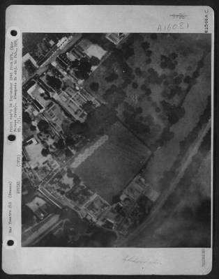 Thumbnail for Consolidated > Clearly Shown Here Are Enemy Fortifications Near St. Lo, France, On D-Day.  This Picture Was Made In The Early Morning Hours By Use Of An Electric Flash Bulb Developed By Engineers Of Air Technical Service Command, Wright Field, Ohio, And The General Elec