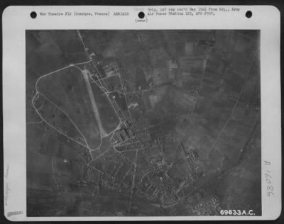 Thumbnail for Consolidated > Aerial View Of The Airdrome At Bourges, France Taken On 5 February 1944 From An Altitude Of 17,000 Feet.