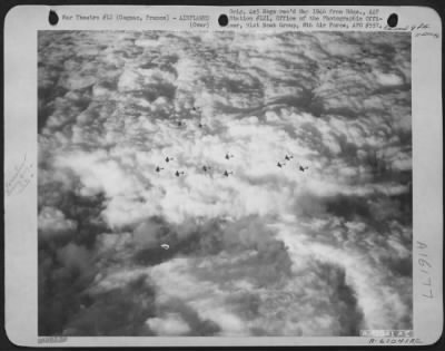 Thumbnail for Boeing > Boeing B-17 Flying Fortresses Of The 91St Bomb Group, 8Th Air Force, Enroute Toward Cognac, France, Fly At 18,000 Altitude - High Above The Heavy Cloud Banks.  31 Dec. 1943.